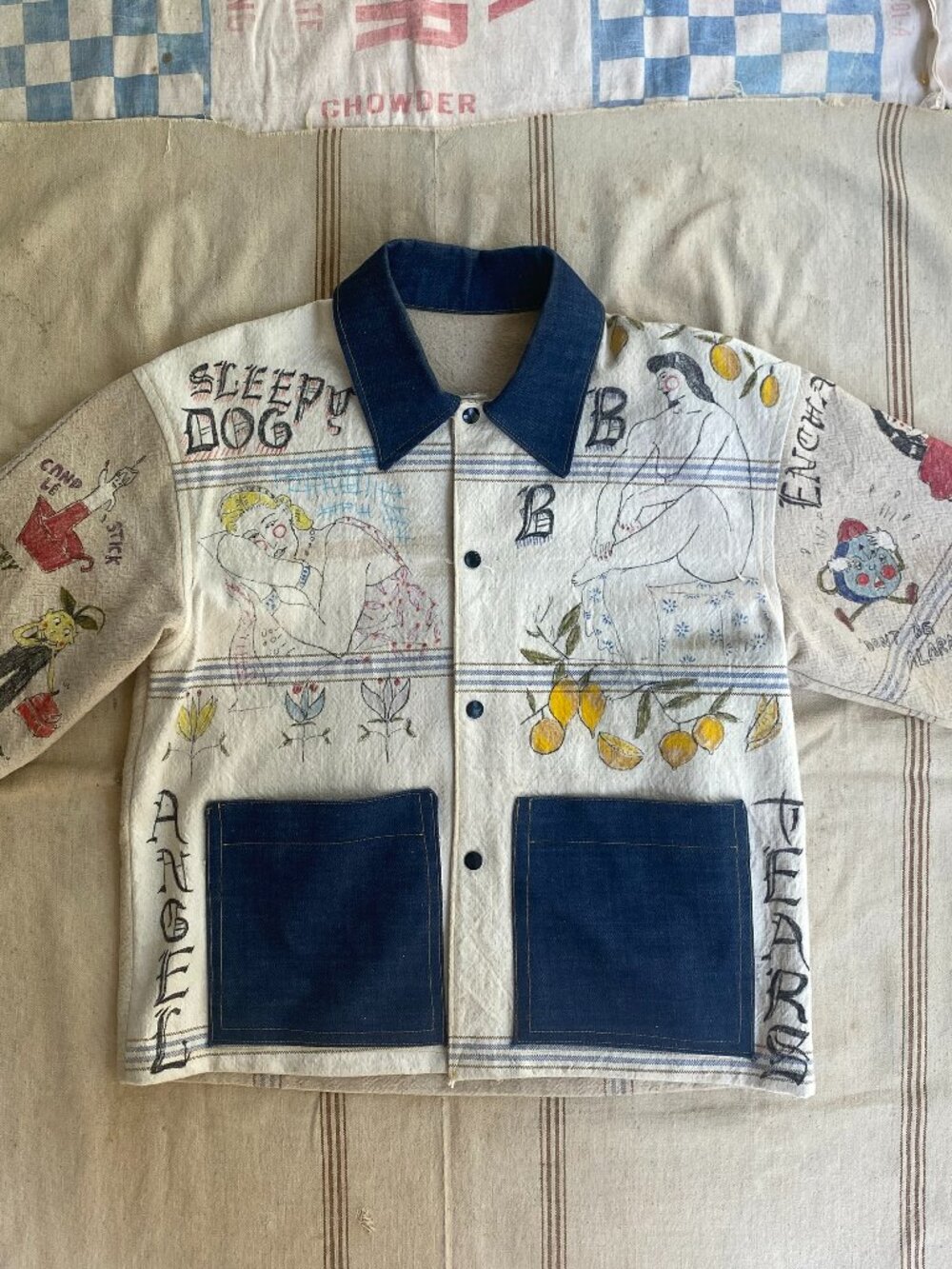 69 Tearz Feedsack Chore Coat